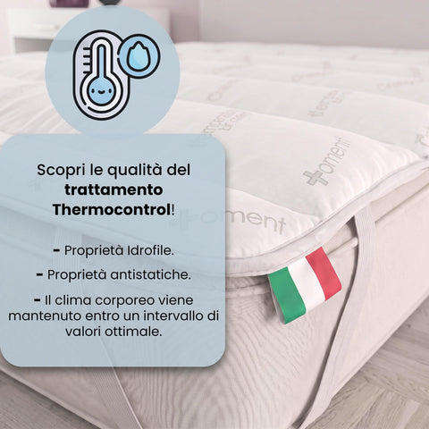 Italian Bed Linen MB Home Italy, Topper, Polyester, Thermocontrol, Single 85 x 195 cm