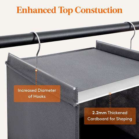 Lifewit 3 Tier Foldable Closet Hanging Wardrobe Storage Organiser, 1 Pack
