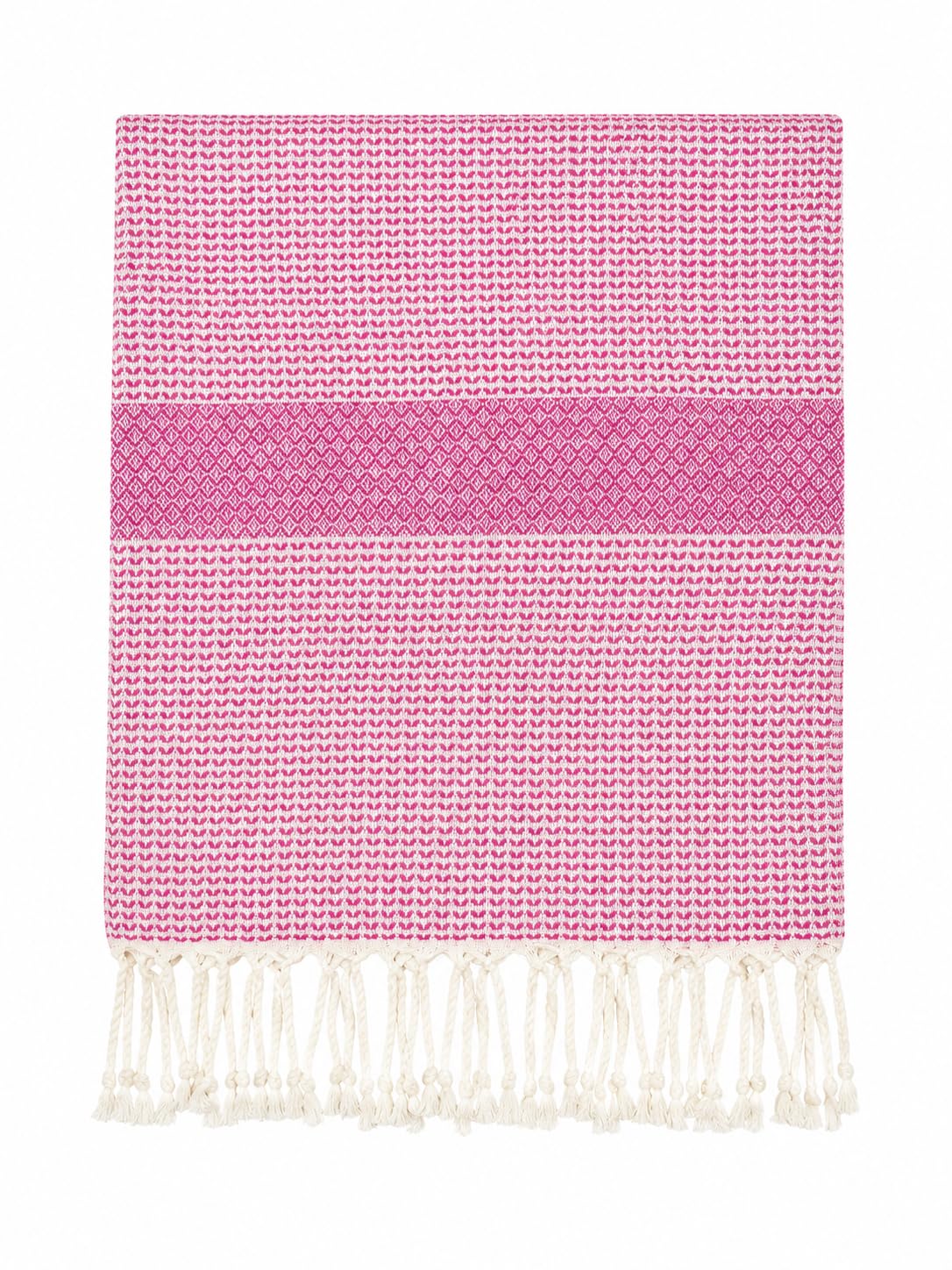 Babila Turkish Hammam Peshtemal Towel | Lightweight & Quick-Drying & Absorbent | Turkish Travel, Spa & Beach Towel | Soft, Compact & Versatile | Pink