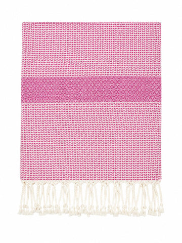 Babila Turkish Hammam Peshtemal Towel | Lightweight & Quick-Drying & Absorbent | Turkish Travel, Spa & Beach Towel | Soft, Compact & Versatile | Pink