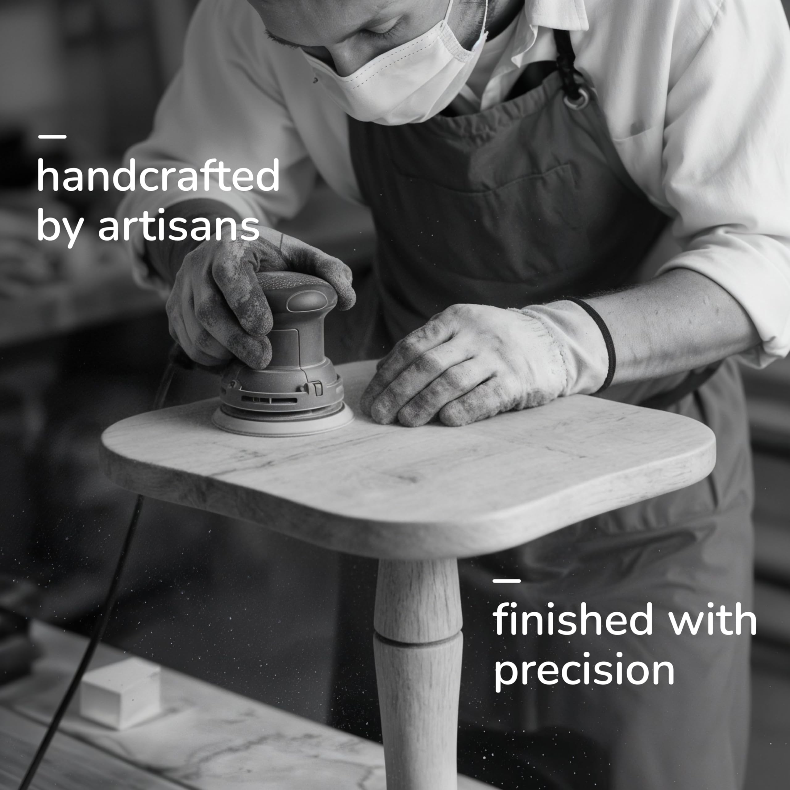 MH London Destiny Square Side End Table - 56cm Tall Solid Mango Wood Accent Table - Handmade Dark Espresso Nightstand for Living Room