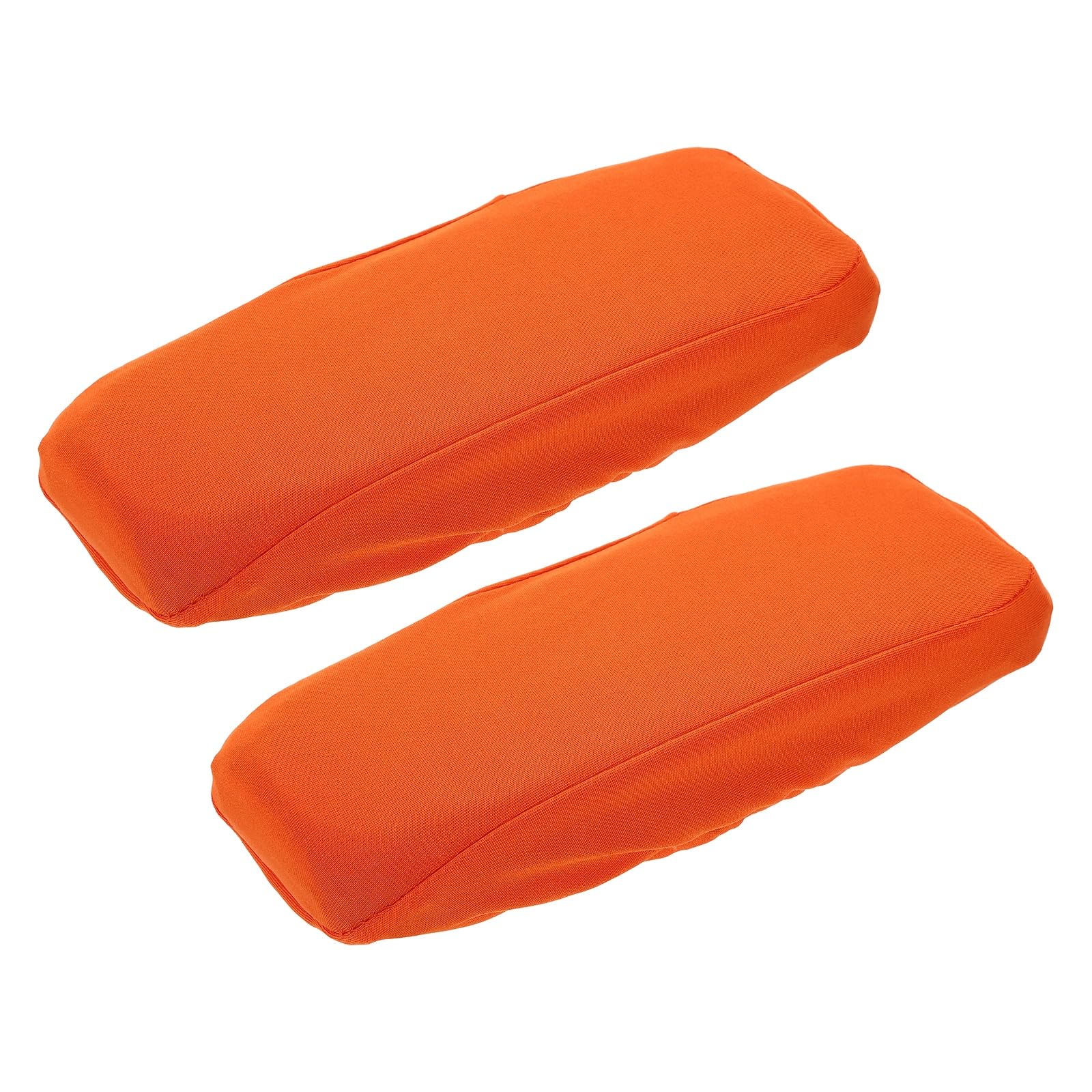 sourcing map Chair Armrest Slipcovers Covers, 22 x 7cm Polyester Removable Seat Hand Rest Protector for Office Chairs Desk Chair(Orange)