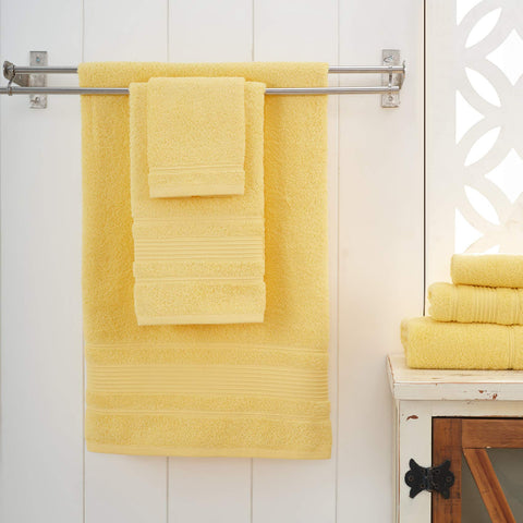 Qute Home 4-Piece Bath Towels Set, 100% Turkish Cotton Premium Quality Towels for Bathroom, Quick Dry Soft and Absorbent Turkish Towel