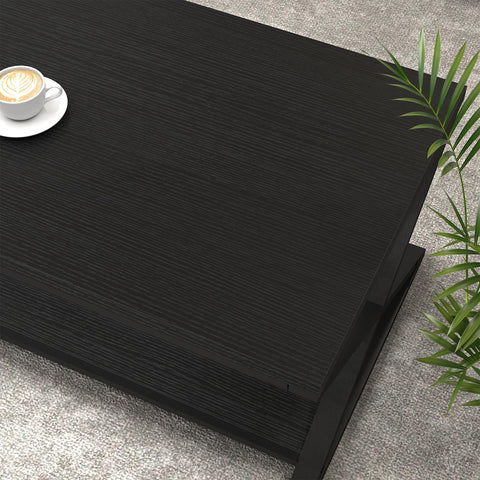 HSH Coffee Table for living room coffee tables Storage 100cm Black Oak