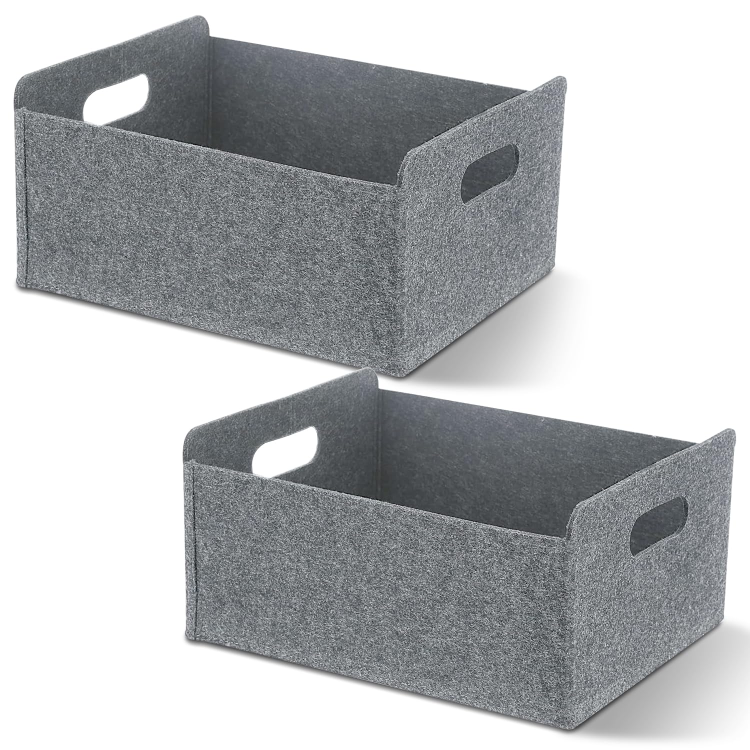 2Pack Small Storage Box with Handle,Storage Basket Set,Foldable Wardrobe Baskets for Storage,Felt Storage Basket,Storage Boxes,felt storage cube for