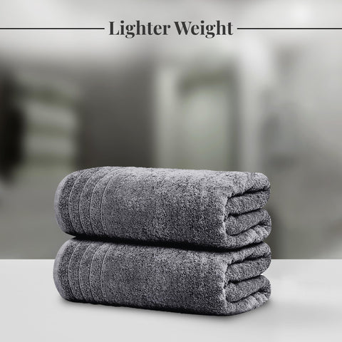 Tens Towels 8 Piece Towels Set, 2 Extra Large Bath Towels, 2 Hand Towels, 4 Washcloths, 100% Cotton, Lighter Weight, Quicker to Dry, Super Absorbent