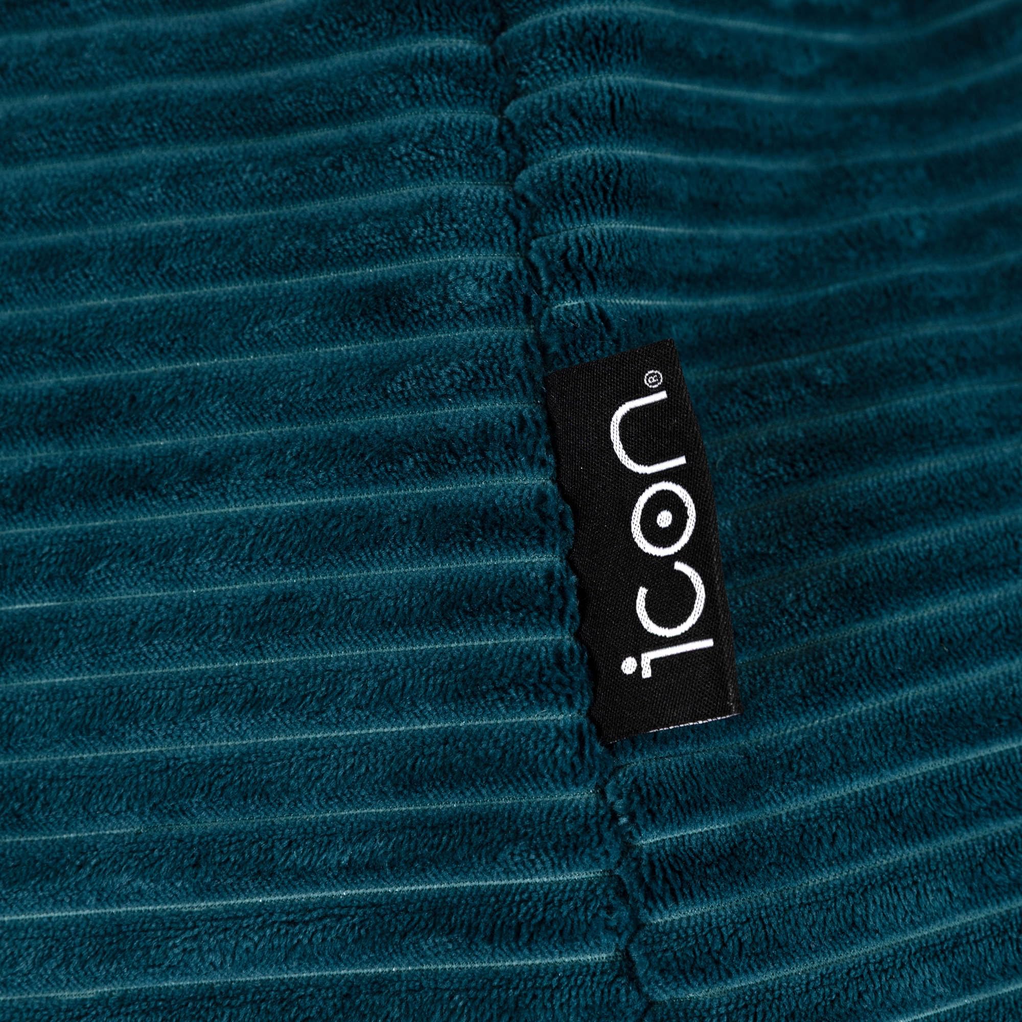 icon Amara Small Cord Bean Bag Footstool with Filling Included, Teal