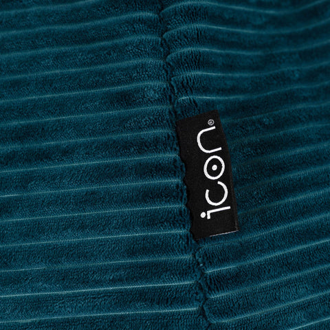 icon Amara Small Cord Bean Bag Footstool with Filling Included, Teal
