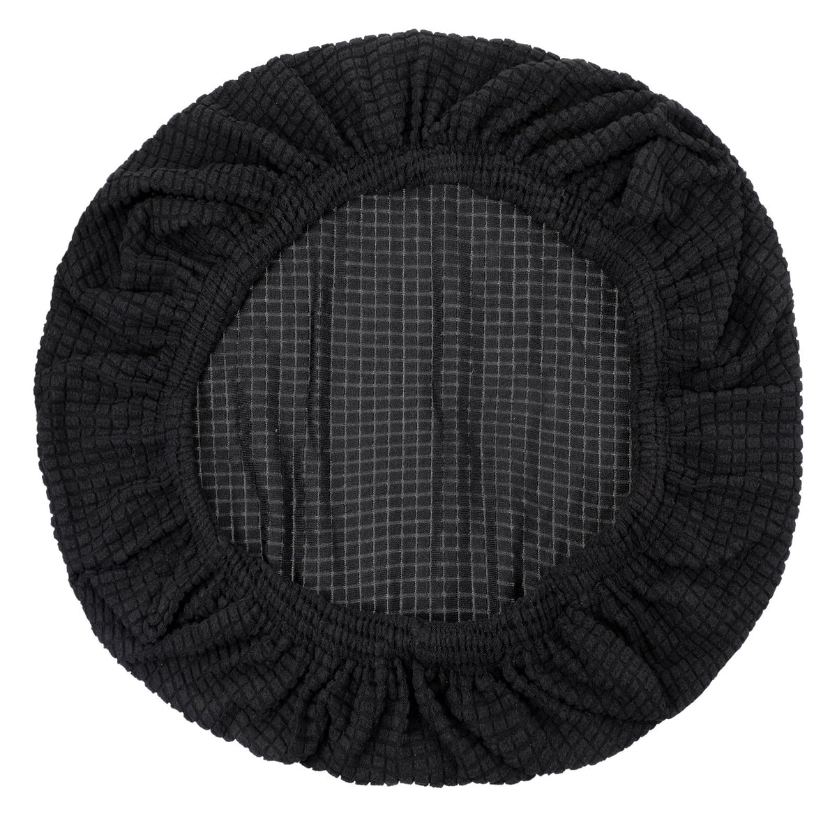Exircy Office Chair Seat Cover, Stretchable Removable Washable Desk Chair Cover Black Elastic Chairs Seat Slipcovers with Tie Straps 17.7"-21.7"