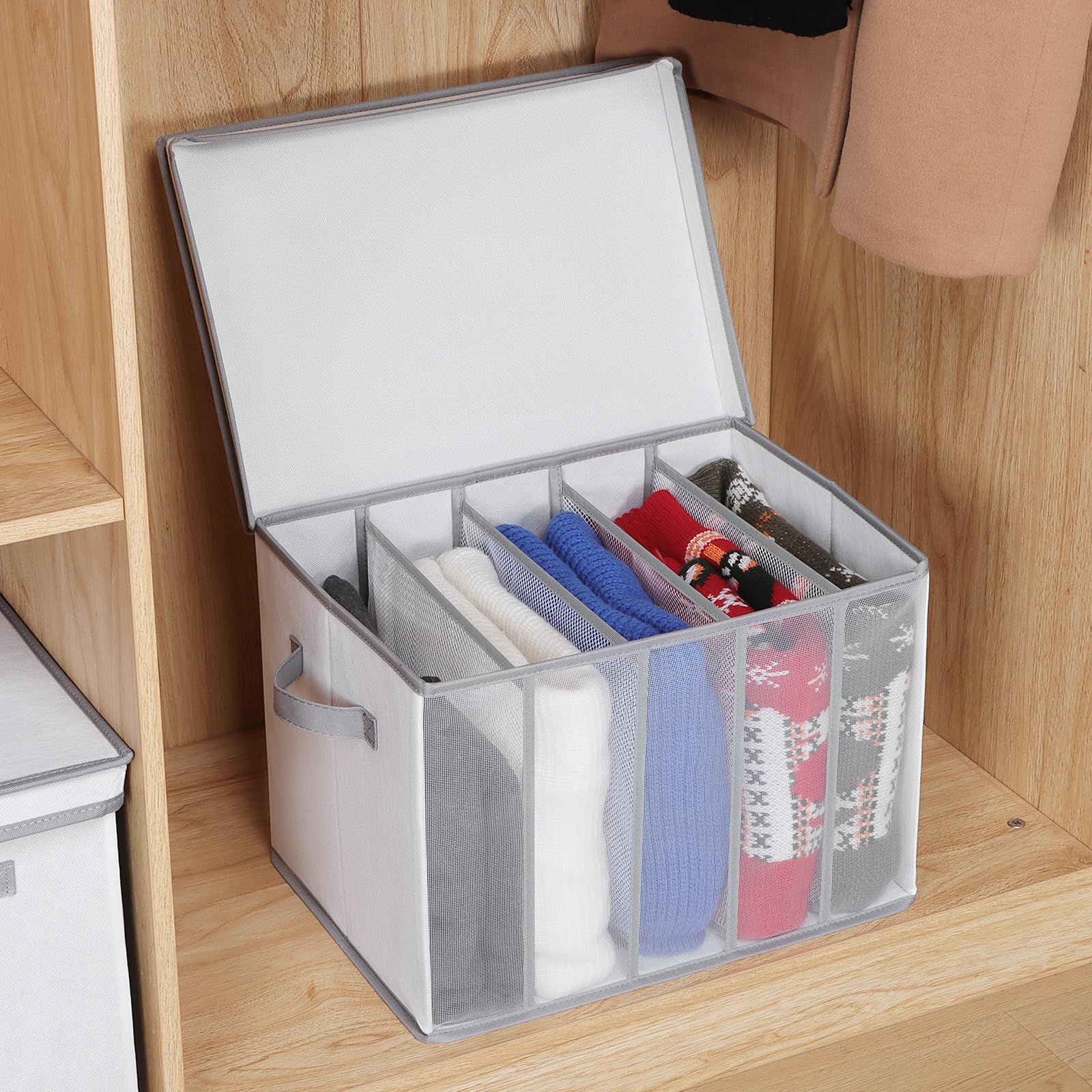 Univivi Extra Large Wardrobe Closet Organiser, 43 * 30 * 30cm, 4 pack