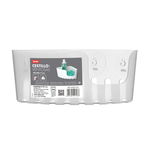 TATAY Shower Caddy Standard Polypropylene Secure Suction Cups