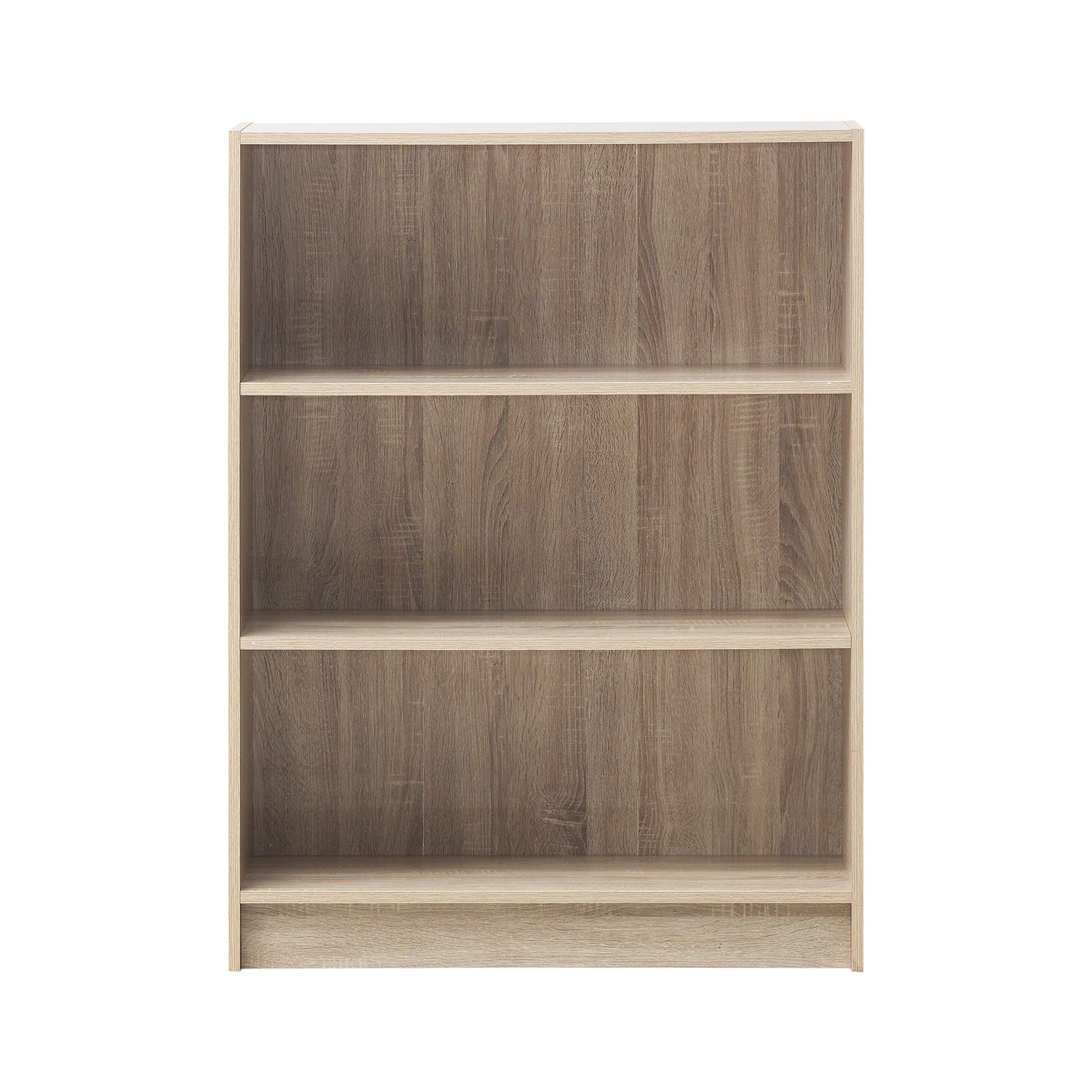 Timber Art Design UK 3 Tier Bookcase Open Tall Shelf Rack Contemporary Organizer Display Shelving Unit for Modern Living Room, Office Space