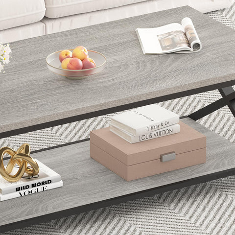 HSH Coffee Table for living room coffee tables Storage 120cm Grey