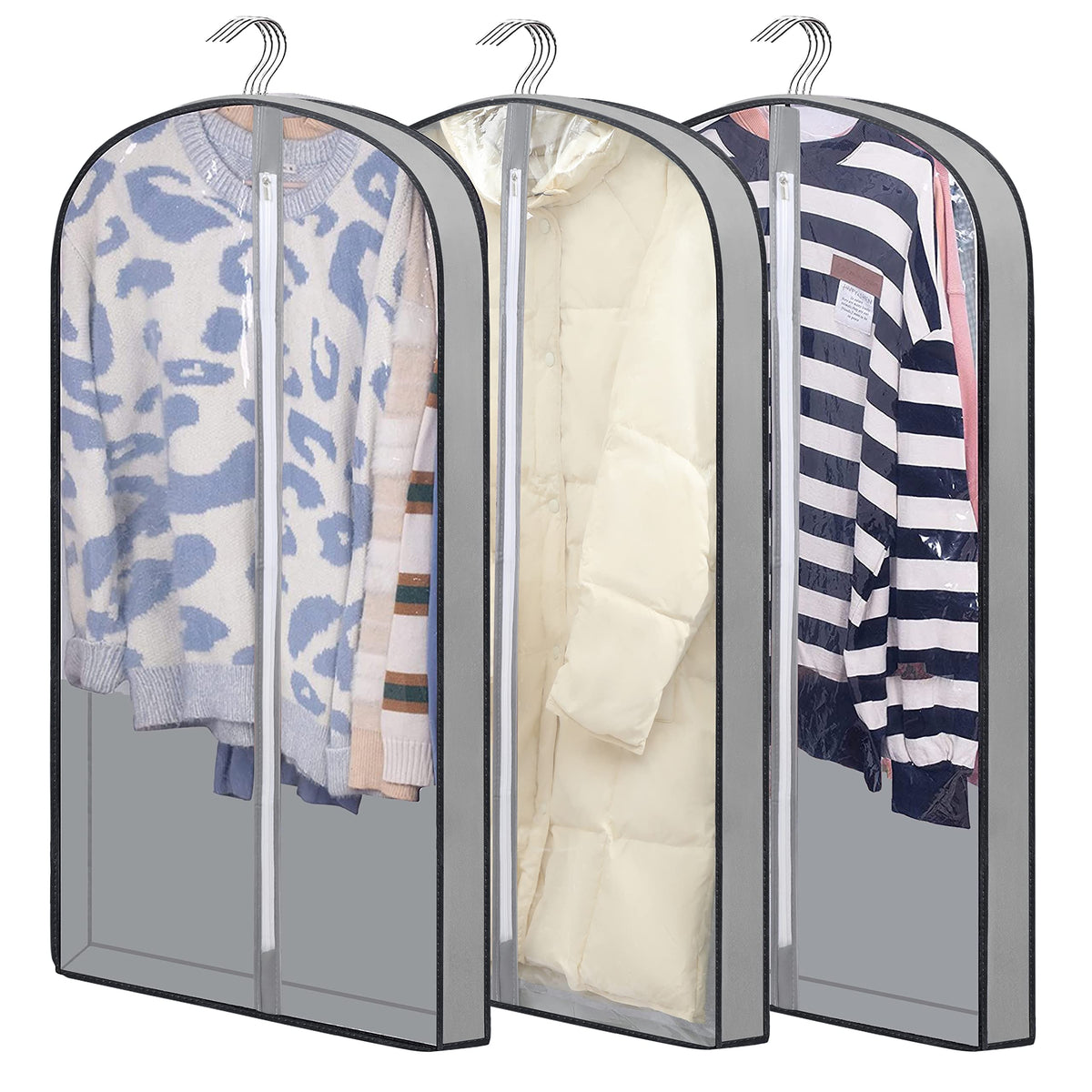 laeeyin Garment bags Suit cover bags for hanging clothes 100cm, Moth Proof Dress Bag Covers Damp-proof Suit Storage Bag Clothes