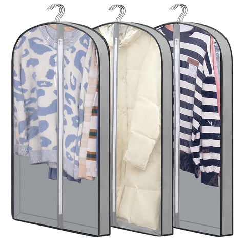 laeeyin Garment bags Suit cover bags for hanging clothes 100cm, Moth Proof Dress Bag Covers Damp-proof Suit Storage Bag Clothes
