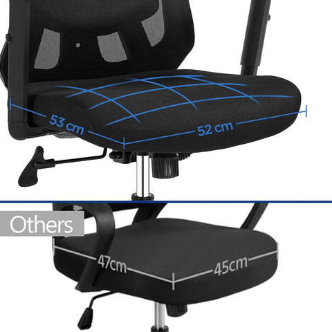 Yaheetech Ergonomic Desk Chair with Adjustable Lumbar Support Black