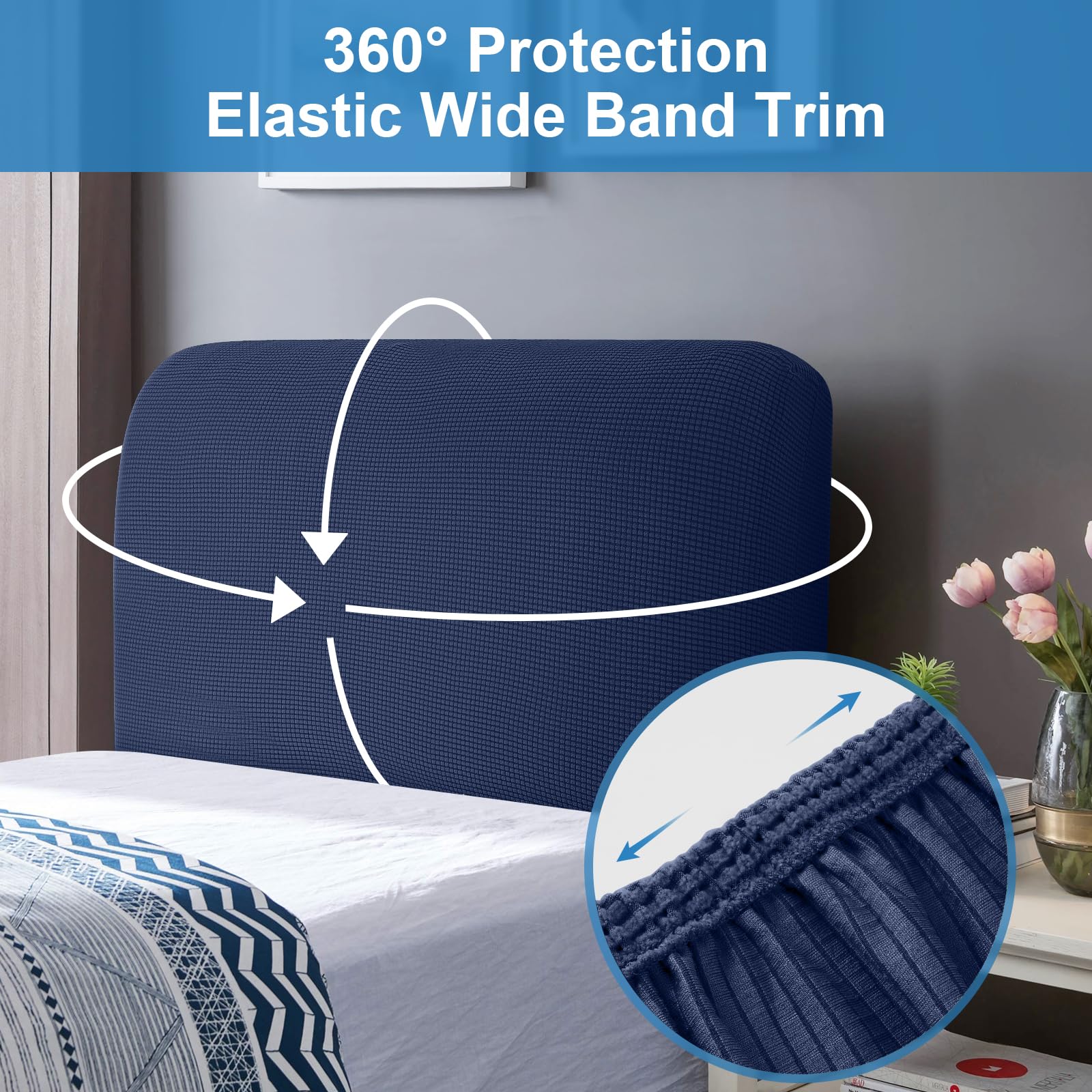 TAOCOCO Bed Headboard Covers King Size Headboard Cover,Elastic Head Board cover,Dustproof All-inclusive Headboard Protection Cover for King/Double