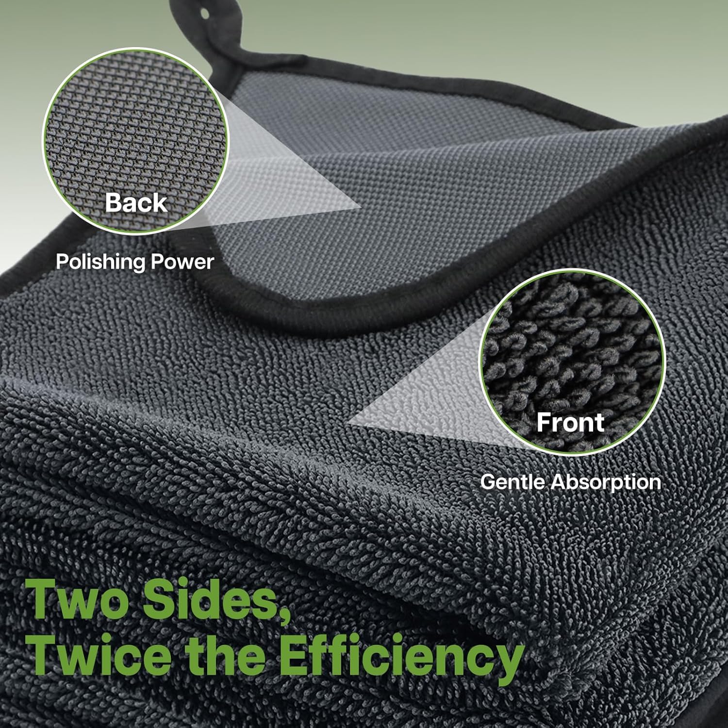 Yeria Professional Drying Towel Set, 3 x XXL Microfibre Cloths 600 g/m², High Density Fabric for Shower Cubicles and Cars, Streak-Free