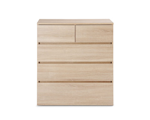 Iris Ohyama, Dresser/Chest of Drawers/Wooden Chest of Drawers/Dresser with 5 Drawers Runner, Easy Assembly, Modern Design, Office, Living Room