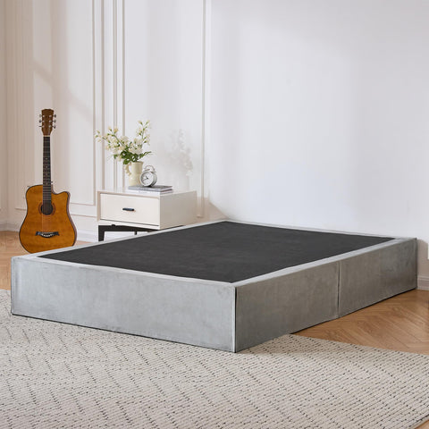 SANA SLEEP Single Metal Divan Bed – 3FT – (Grey) -Storage Durable Frame for Compact Rooms with a Modern Design for Comfortable Spaces – No Mattress