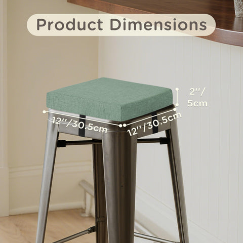 MineCozy Bar Stool Cushions Square 12" x 12" 1 Piece Sage Green