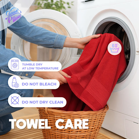 Cloud Pillow Set of 2 Bath Towels 70 x 140 cm, 100% Cotton, Oeko-TEX