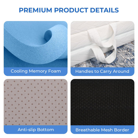 Vesgantti Folding Mattress Double 15CM Memory Foam Foldable Mattress
