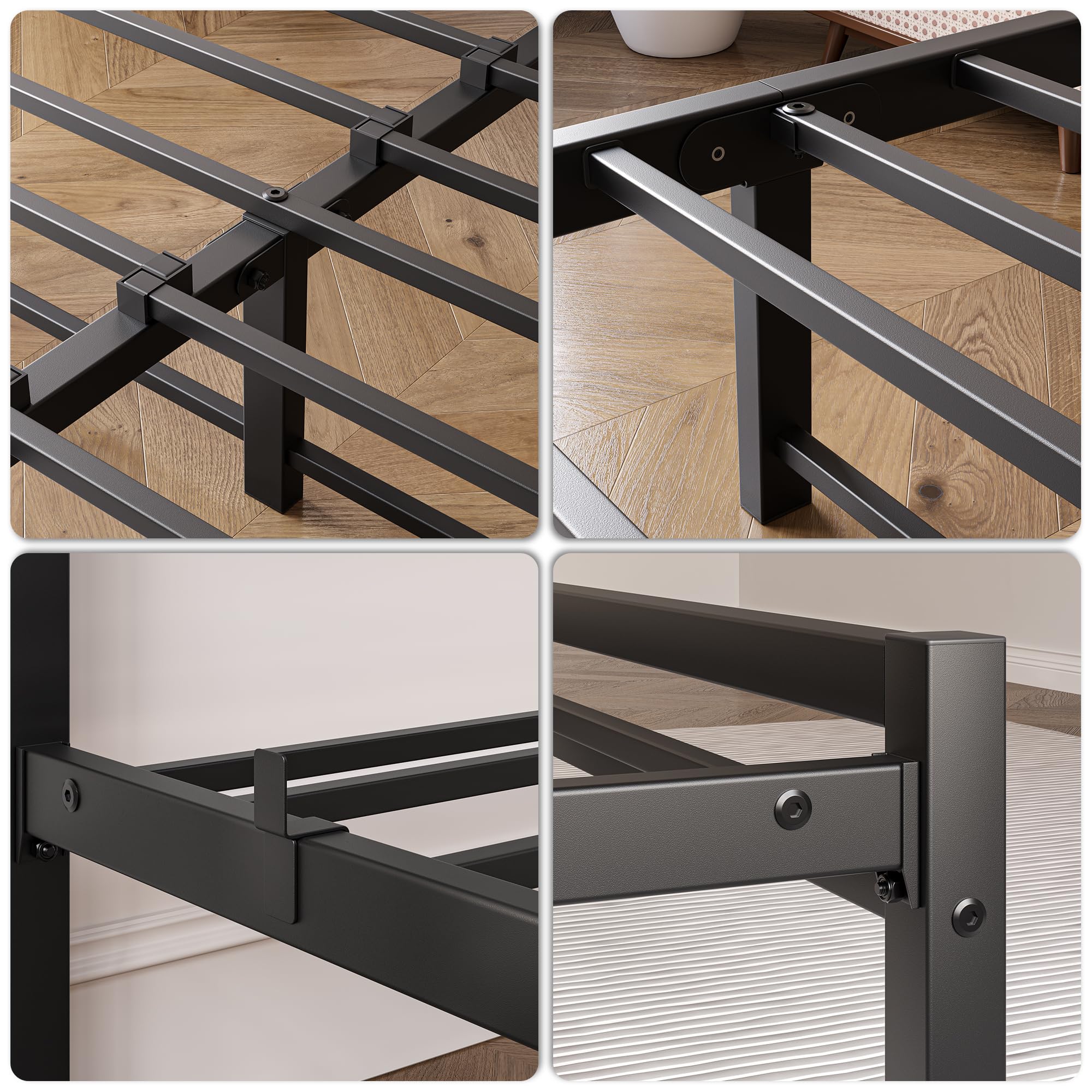 JUISSANO Upholstered Bed 120 x 200 cm Bed Frame Youth Bed Frame Bed 120 x 200 cm with Metal Slatted Frame, Padded Pedestal, Modern Single Bed
