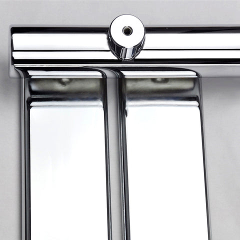 iBathUK Zerith Wall Mounted Flat Panel Heated Towel Rail, 7 Column Slim Flat Steel Hydronic Central Heating Towel Radiator with High Thermal Output