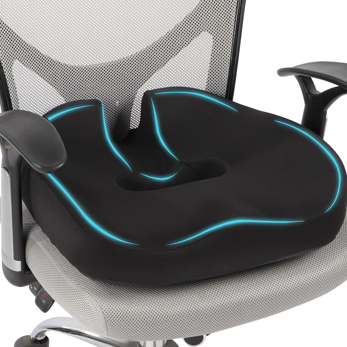 Donut Seat Cushion for Coccyx, Office Chair Cushions for Sciatica & Back,Hip Pain Relief,Memory Foam Orthopedic Cushion for Tailbone