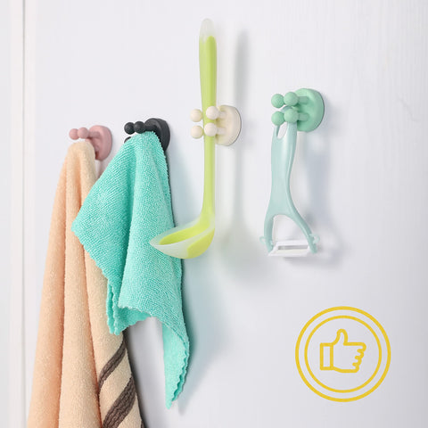 Silicone Toothbrush Holders Multi-Function Hook Razor holder Waterproof Self Adhesive Wall Mounted Single Hook for Wall or Glass for Hanging Bathroom