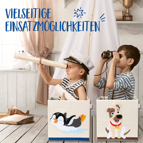 KNECKES Kallax Premium Storage Box for Children, 8 Designs (33 x 33 x 33 cm), Size Suitable as Kallax Boxes, Children's Room, Toy Box, Foldable