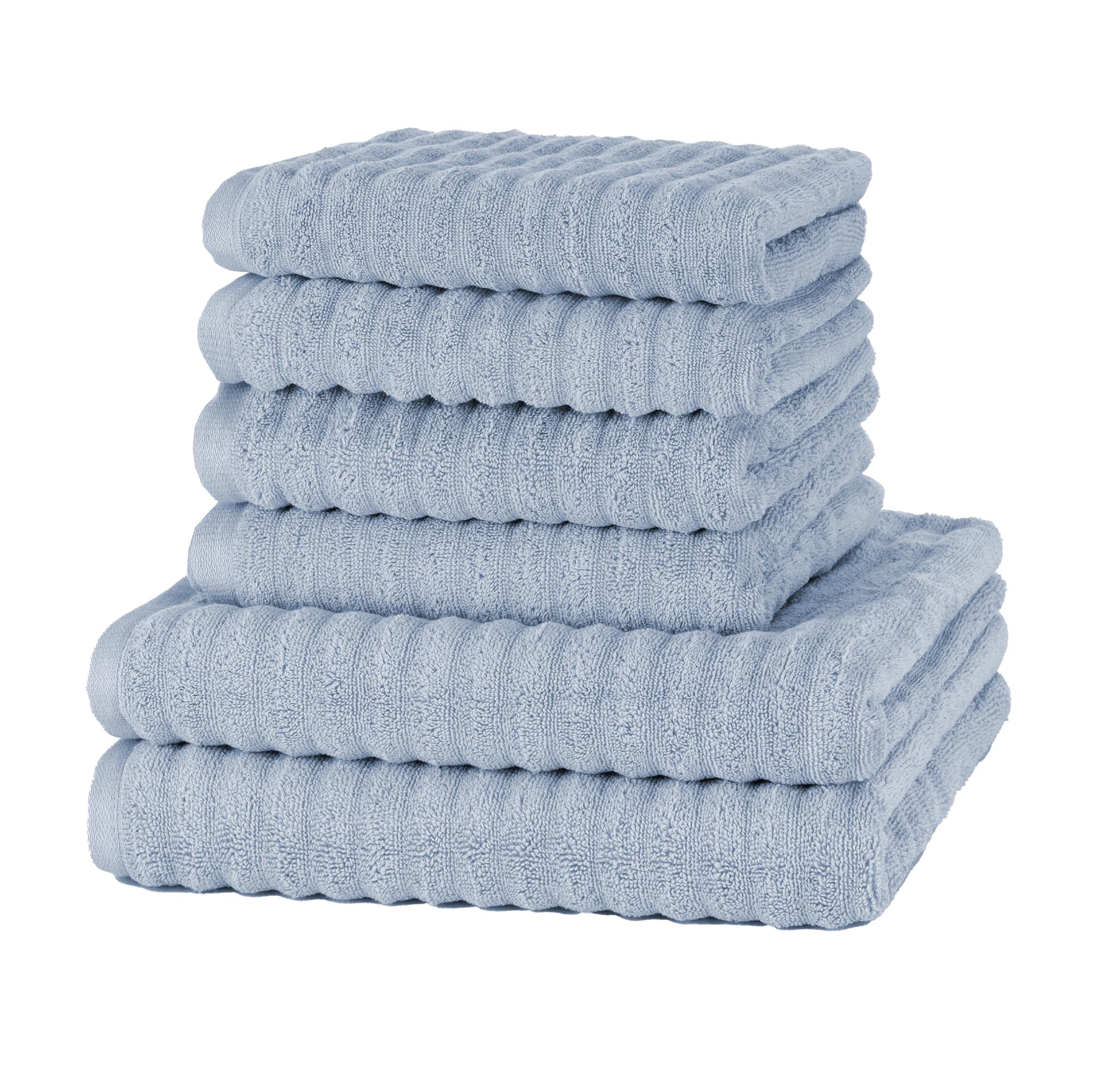 Merana OSLO towel set | quick-drying, soft & lint-free | terry luxury quality | 100% cotton terrycloth | OEKO-TEX | 590 GSM | gift set | Light blue
