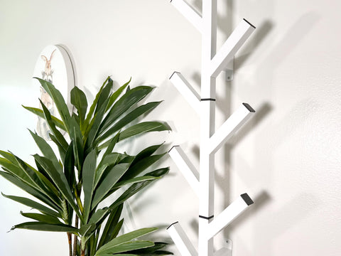 Premium Racks Coat Rack & Hat Rack – Modern Design – Wall Mounted – Stylish – (White)