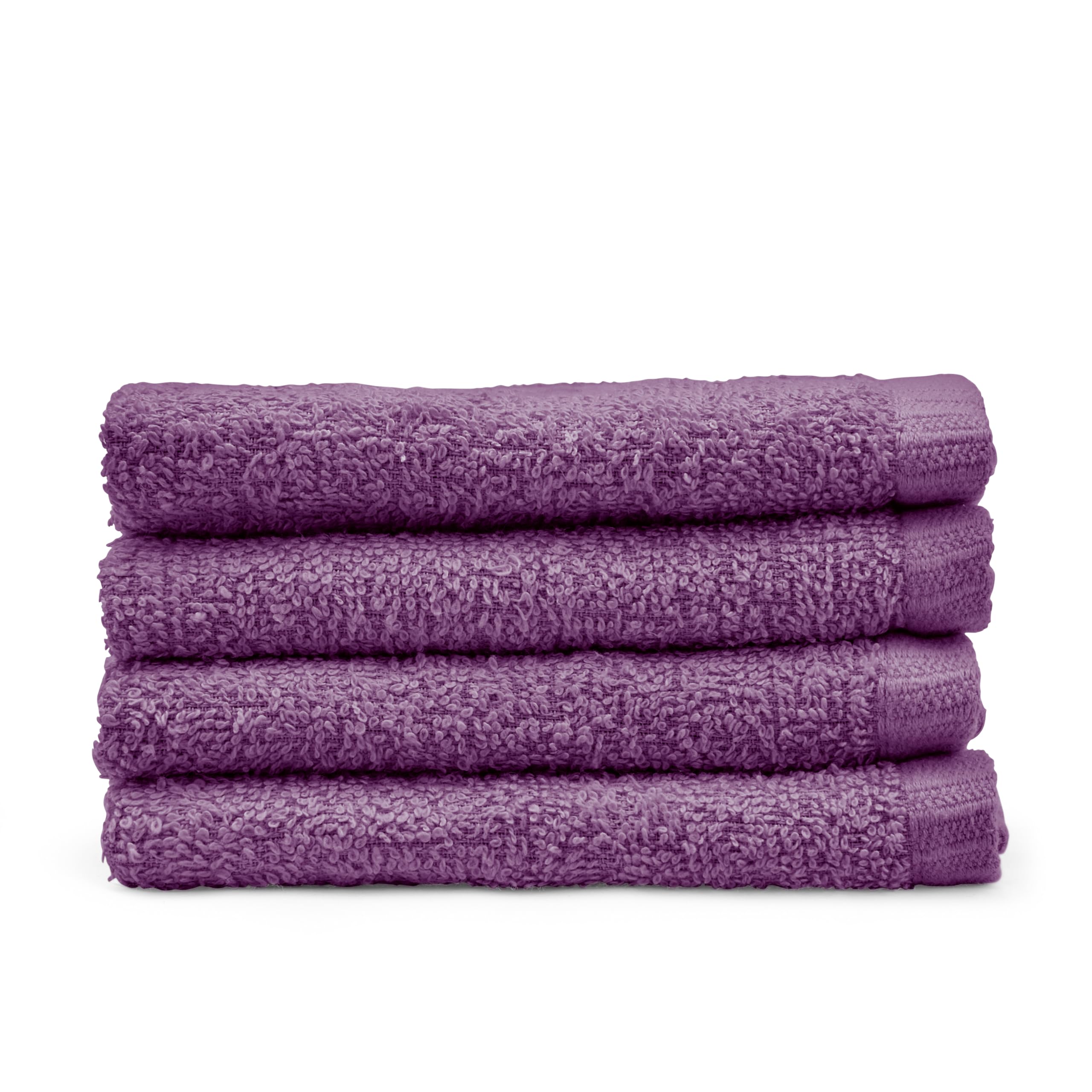 Catherine Lansfield Quick Dry Cotton 30x30 cm 4 Pack Face Cloths Plum
