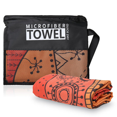 Vorvowry Microfibre Beach Towels for Adults Women Men Extra Large Lightweight Quick Dry Sand Free Travel Towel Double Sided Printing for Swim Sports