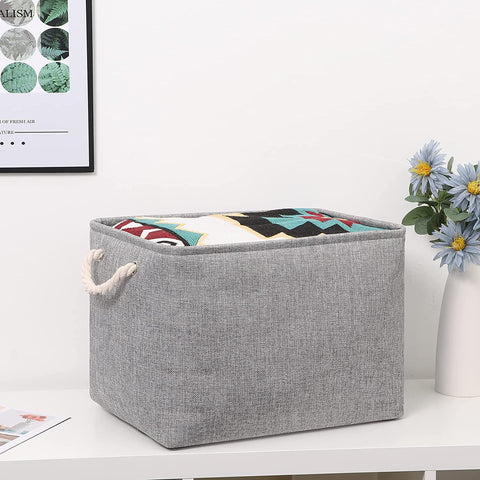 Newthinking 3 Pcs Large Storage Boxes, Fabric Storage Baskets with Handles, Foldable Home Organizer for Living Room, Laundry Room