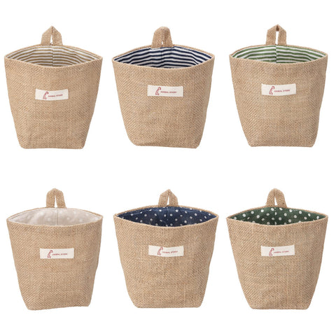 Lifreer 6 Small Hanging Storage Baskets,Hanging Bag Wall Storage Basket