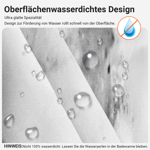 Lerores Shower Curtain, 120 x 200 cm, Marble, Weighted Hem, Anti-Mould Textile, Waterproof