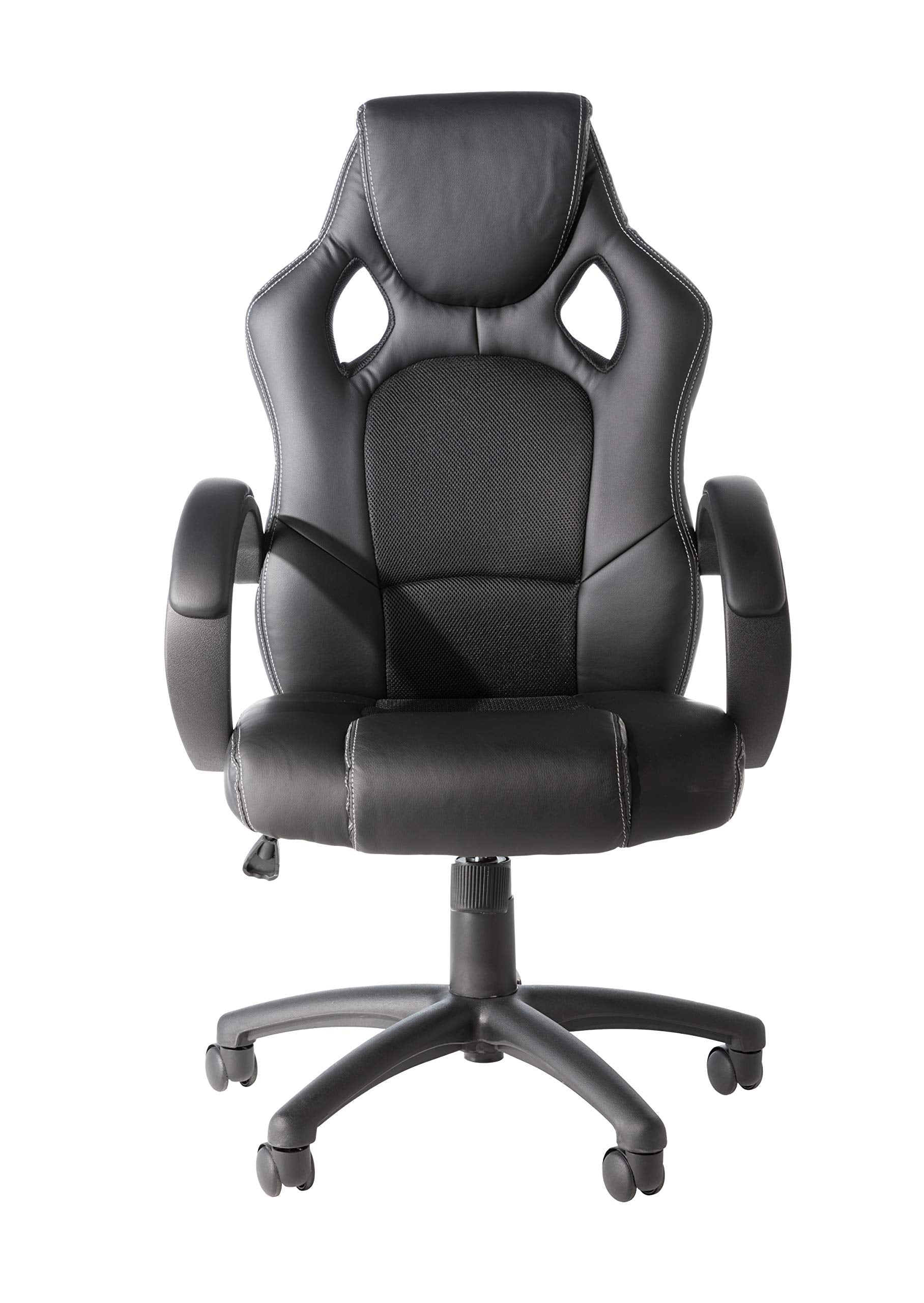 Alphason,AOC5006BLK,Daytona Faux Leather Racing Chair - Black fabric insert,Black fabric insert