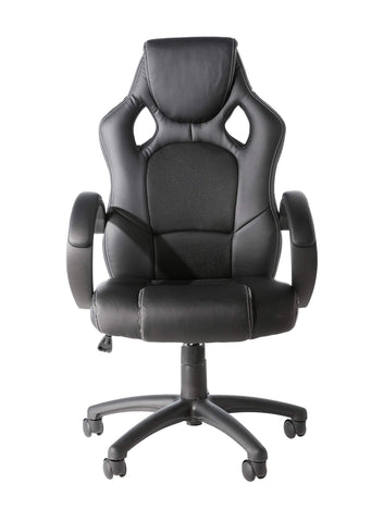 Alphason,AOC5006BLK,Daytona Faux Leather Racing Chair - Black fabric insert,Black fabric insert