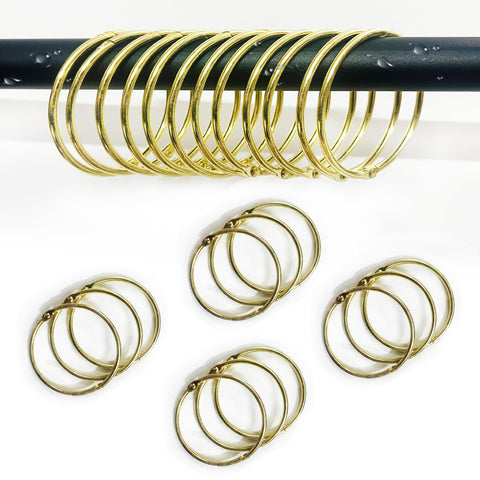 12Pack Metal Round Shower Ring Hooks,O Rings Rustproof Shower Curtain Hooks