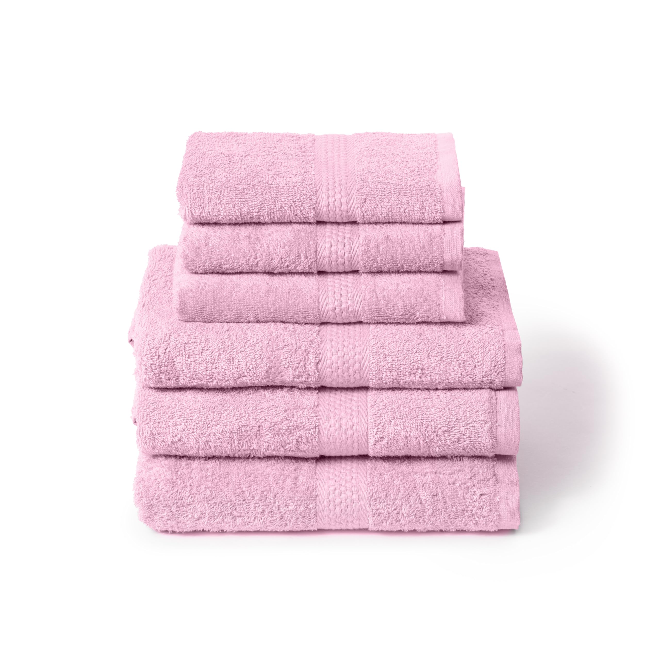Caleffi Set of 6 Bath Towels with Guest – Consisting of 3 x Face Towel 55 x 100 cm + 3 x Bidet Towel 40 x 60 cm