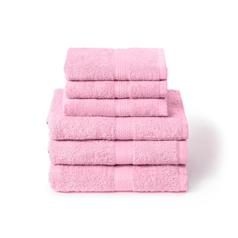 Caleffi Set of 6 Bath Towels with Guest – Consisting of 3 x Face Towel 55 x 100 cm + 3 x Bidet Towel 40 x 60 cm