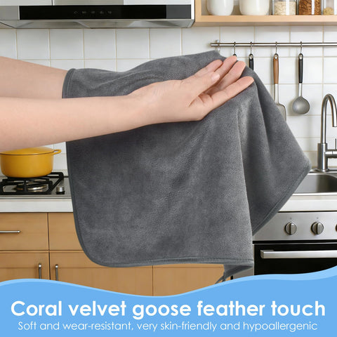 VIVOTE Microfibre Hand Towels for Bathroom Hand Towel with Hanging Loop