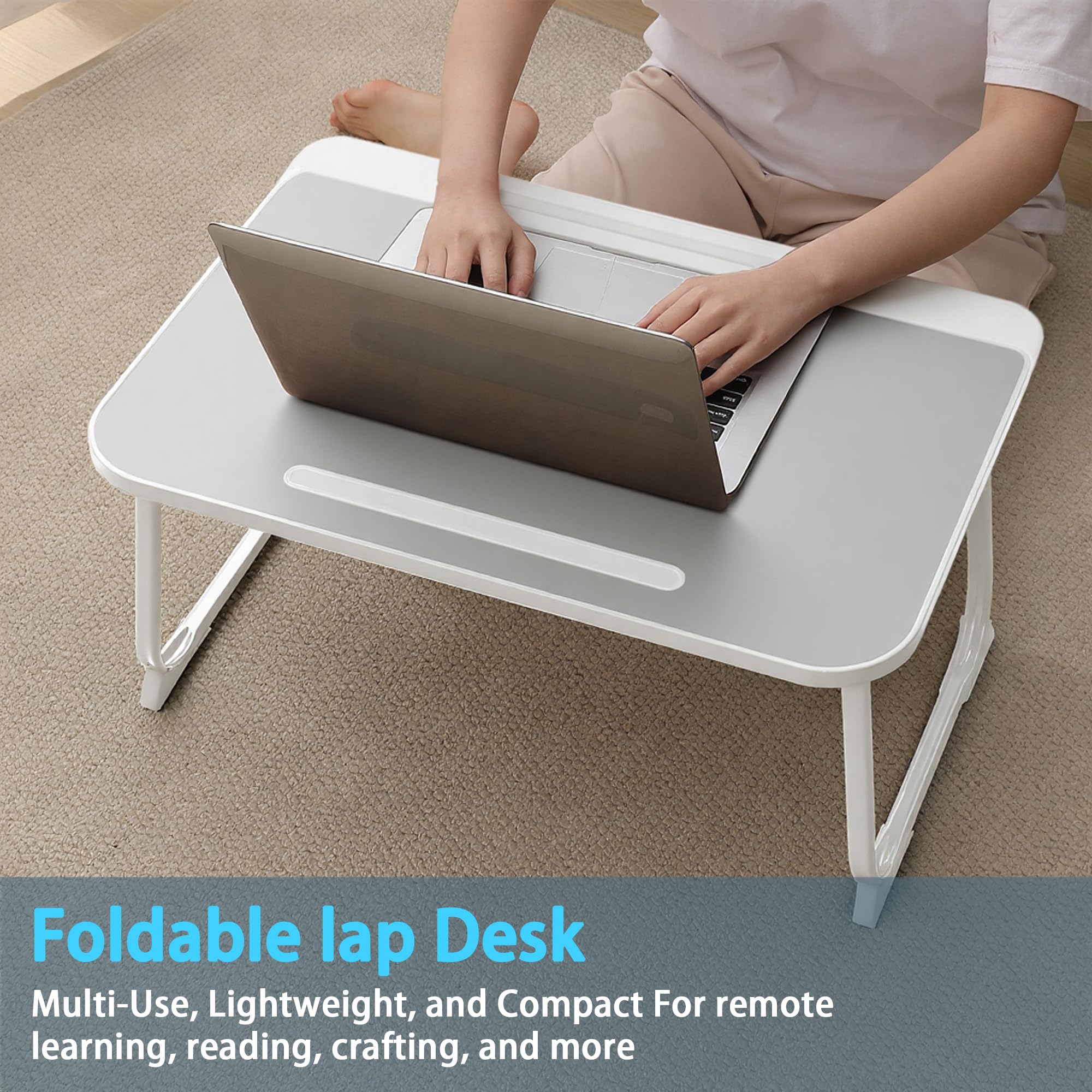 Laptop Bed Desk - Lap Desk for Breakfast in Bed, Study, Office Work, Gaming, Writing & Reading,Tray Table for Sofa, Couch