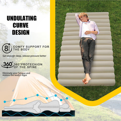 MeMoreCool Roll Up Floor Mattress Double, 190x135cm, Beige