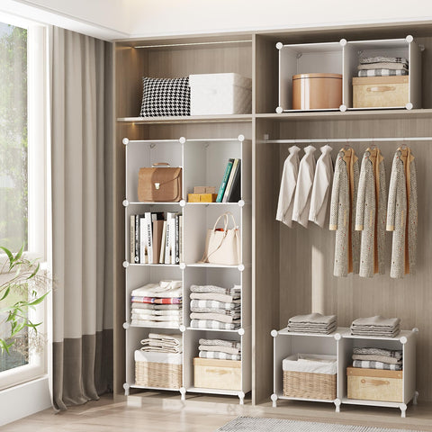 AWTATOS Cube Storage Organizer, Storage Cubes Shelve Bookshelf 6 Cube,White
