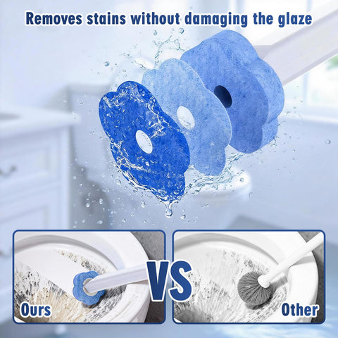 Disposable Toilet Brush With 36pcs Wand Cleaner Refills Wall Mounted Toilet Bowl Brush Holder Set Toilet Cleaning System For Bathroom Cleaning