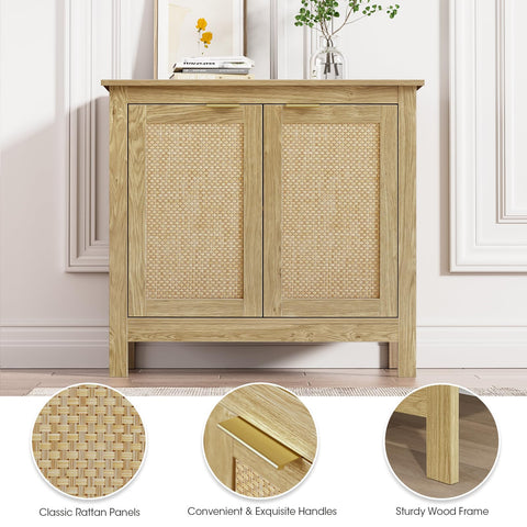 Skokliz Sideboard Storage Cabinet, Modern Kitchen Cupboard with Adjustable Shelf, Floor Cabinet with Doors, Sideboard for Living Room, Dining Room